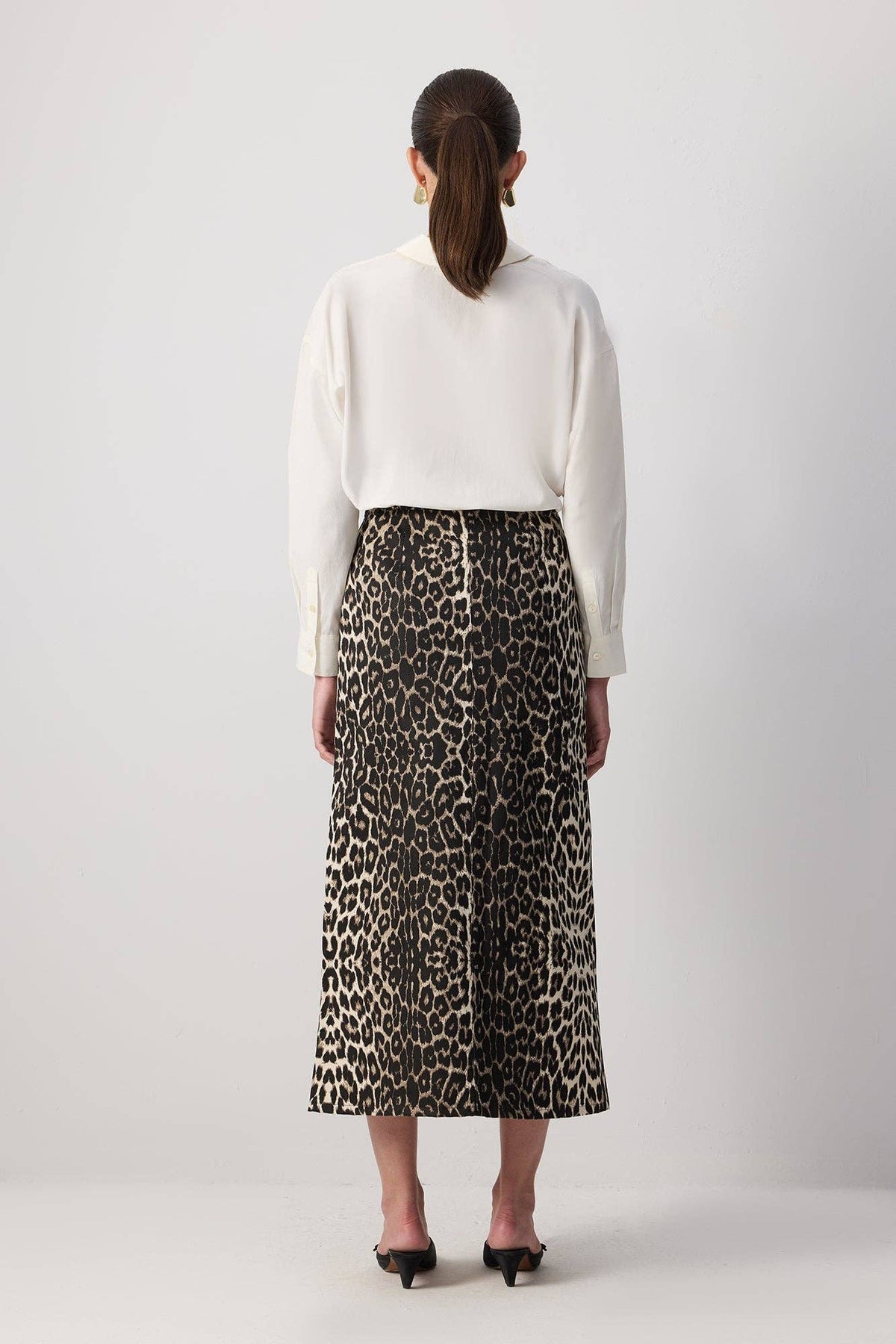 Olivia Cotton Leopard Print Skirt