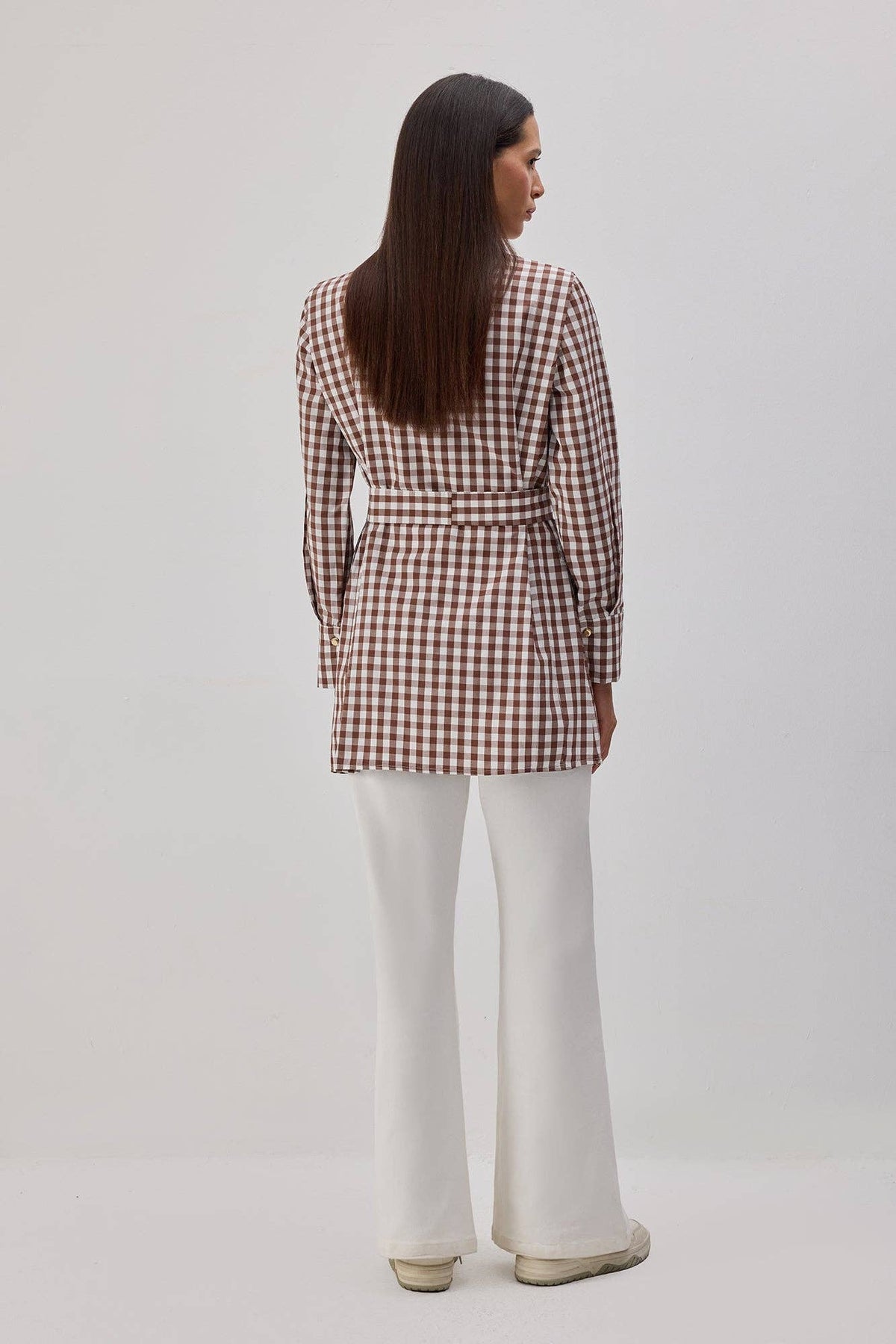 Charlotte Belted Gingham Shirt
