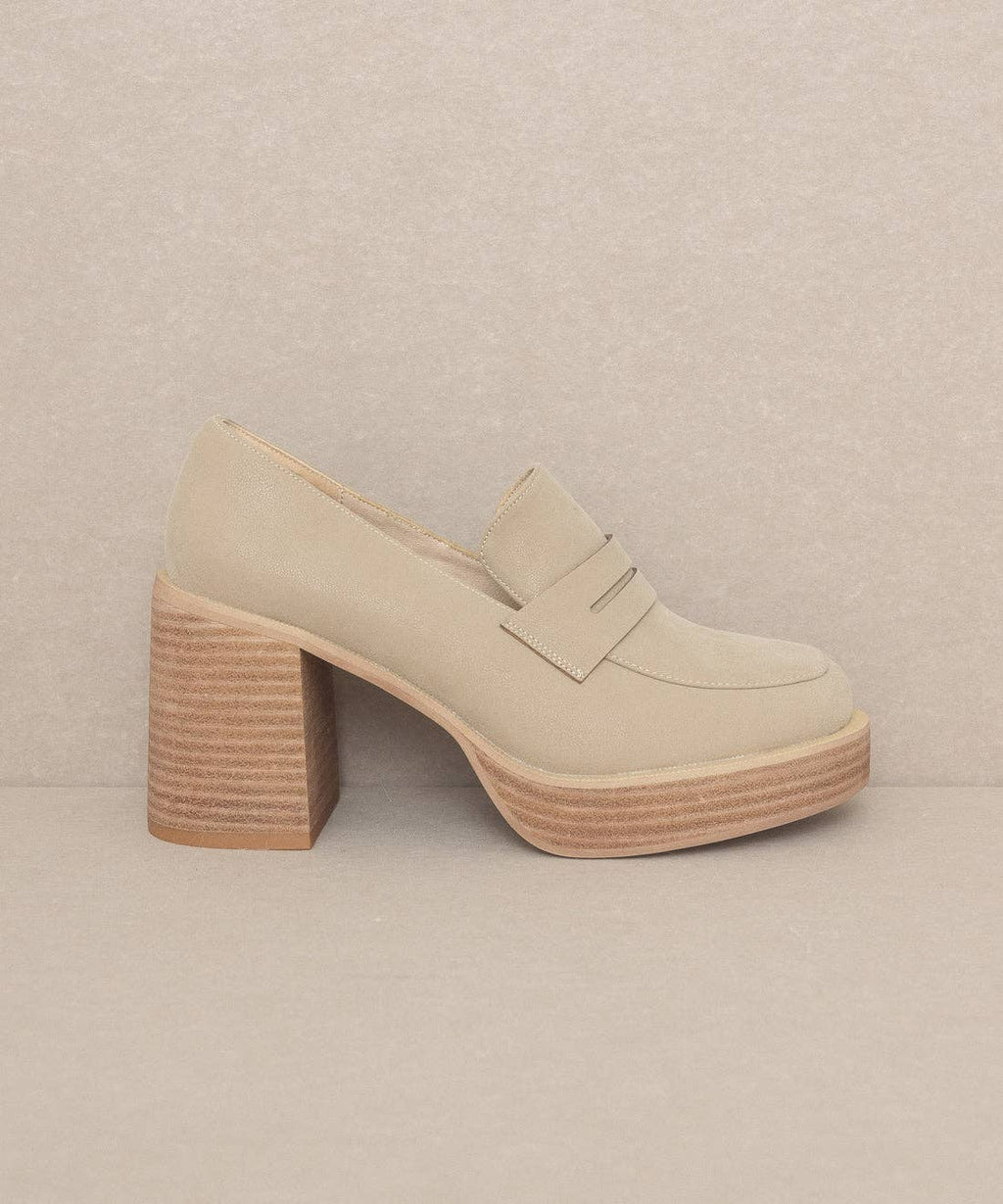 Hannah Platform Penny Loafers