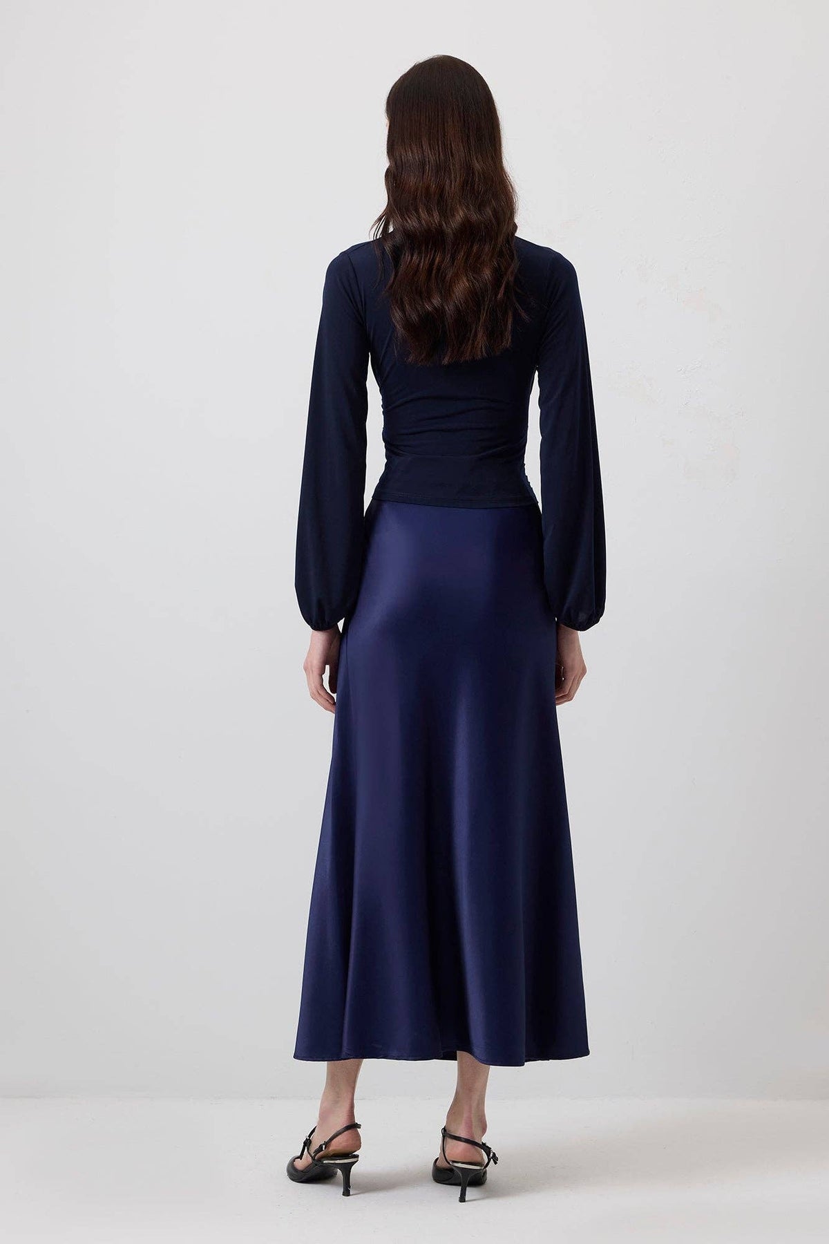 Sofiko Draped Blouse / Navy