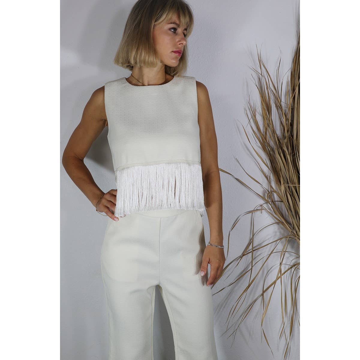 Tassel Pants / Cream