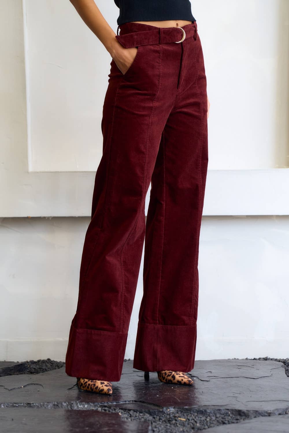 Charlie Corduroy Straight-Leg Pants