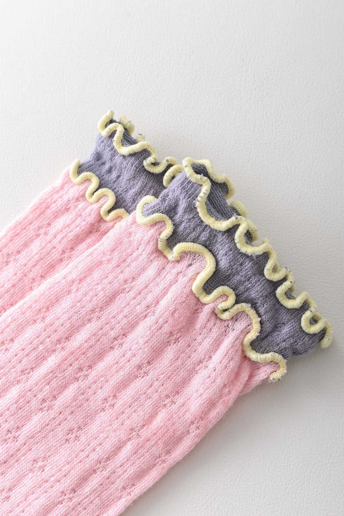 Wendy Ruffled Ribbed Cotton Blend Sock / Various Colors