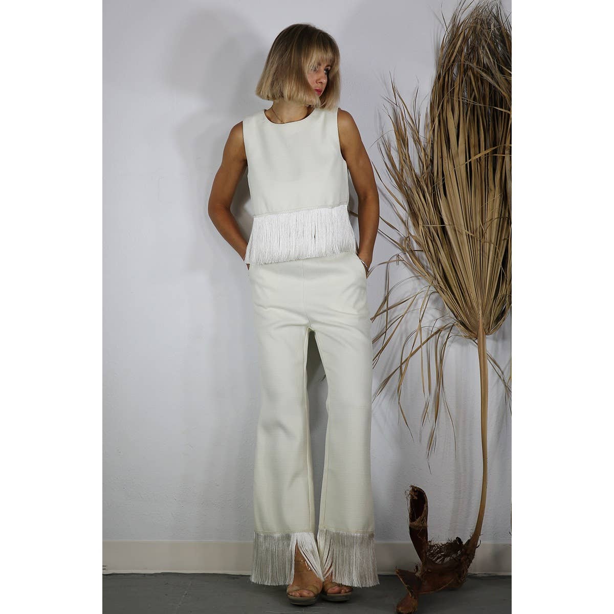 Tassel Pants / Cream