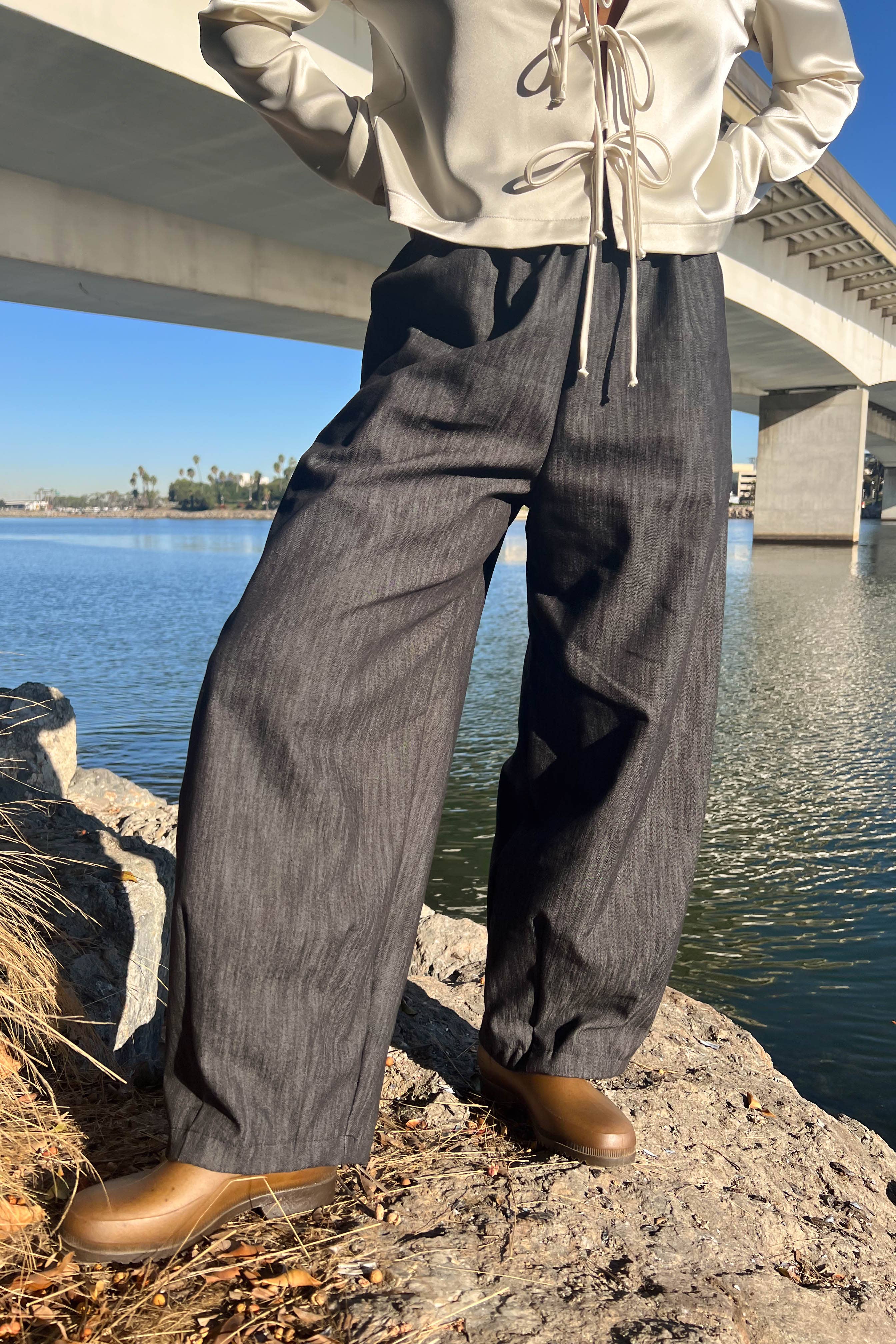 Denim Lantern Pant