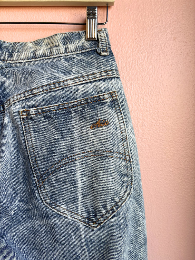Vintage Chic Light Acid Wash Jeans / Sz 12P