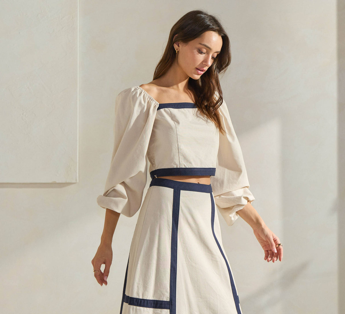 Soubrette Contrast Trim Skirt