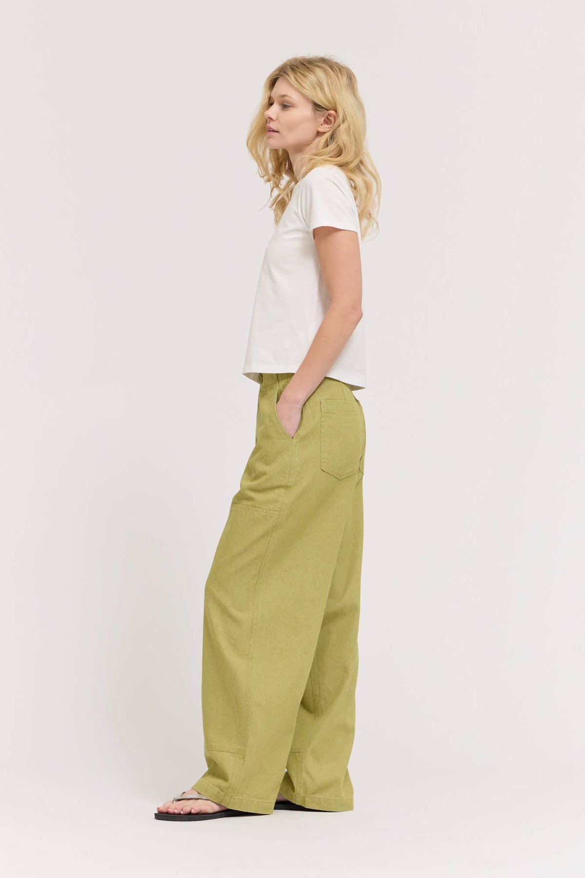 Zeit Denim Pants in Moss