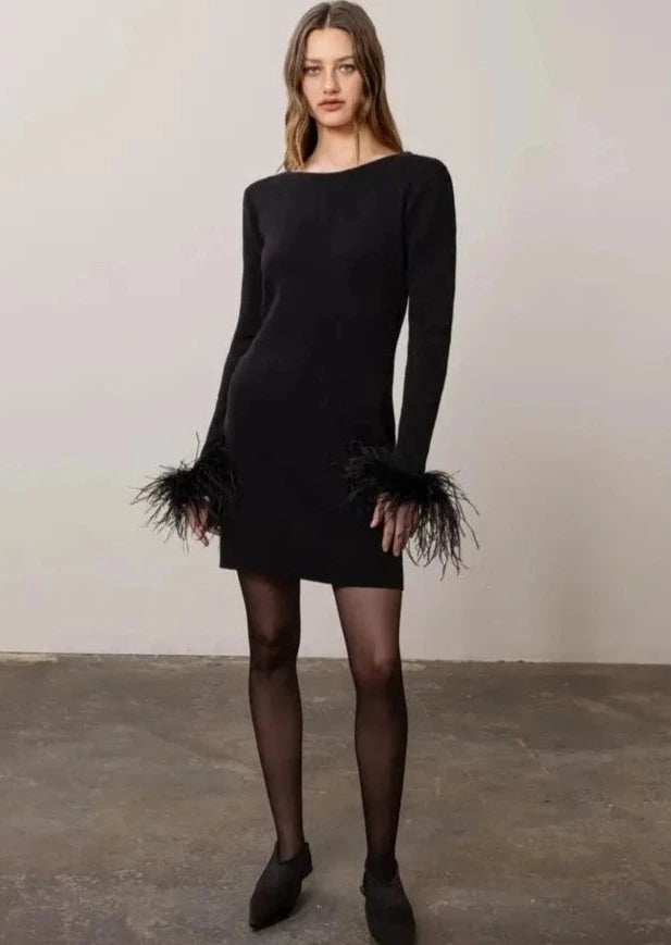 Sacha Feather Mini Dress