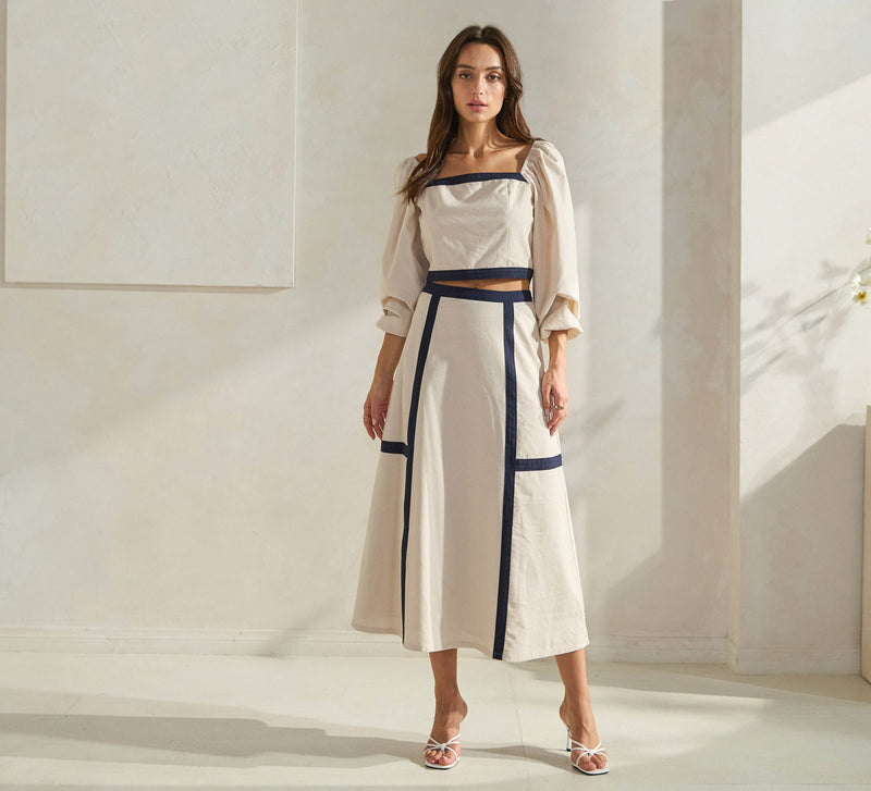 Soubrette Contrast Trim Skirt