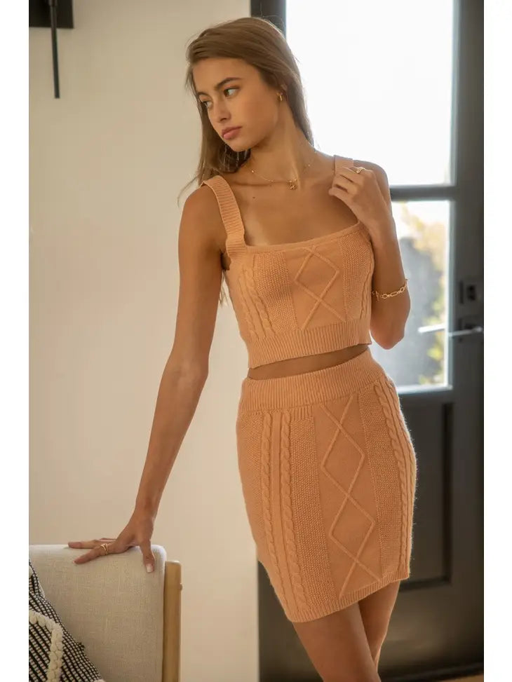 Toasted Sweater Mini Skirt