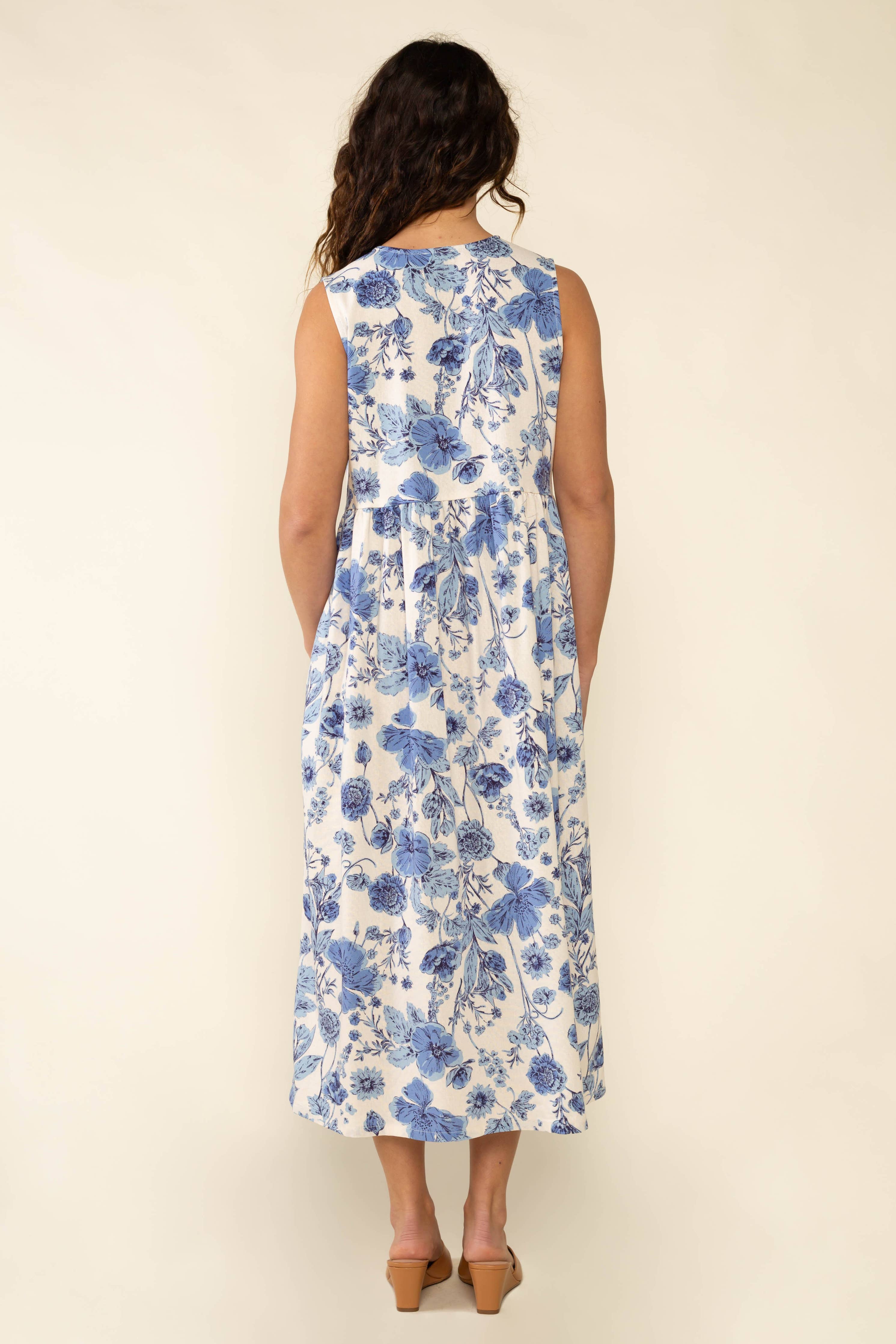 Sonoma Floral Tie Midi Dress