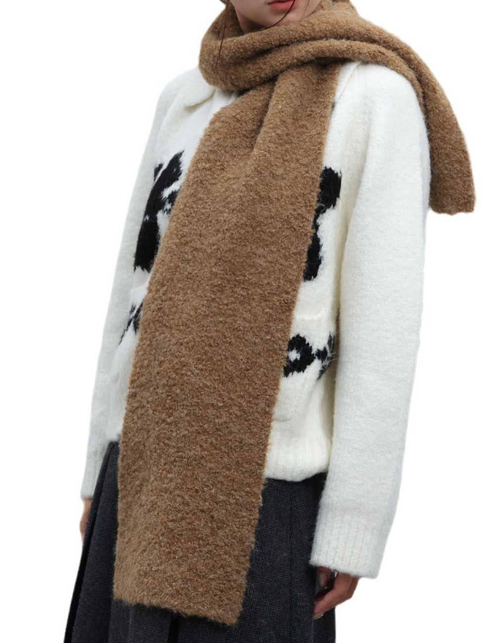 Wool Blend Boucle Scarf / Various Colors