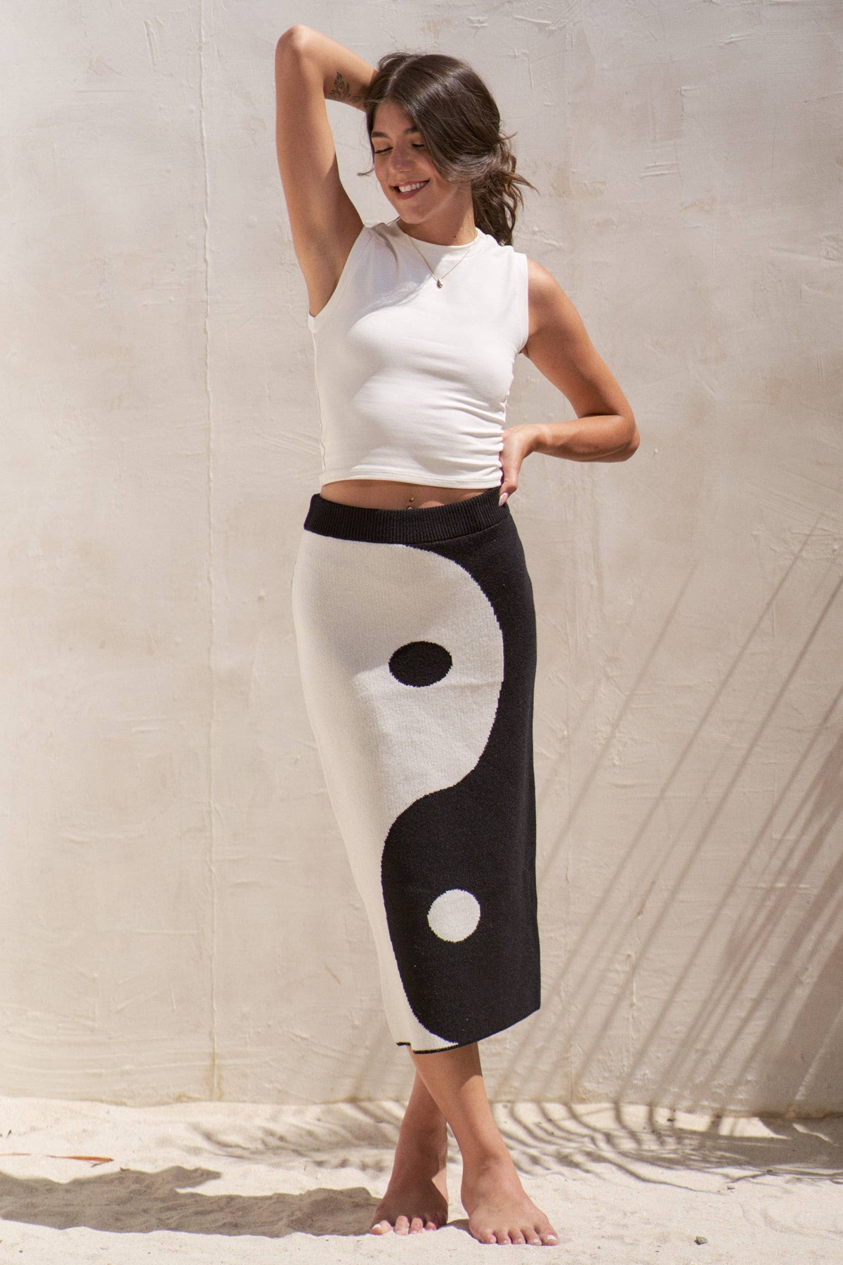 Yin Yang Knit Skirt