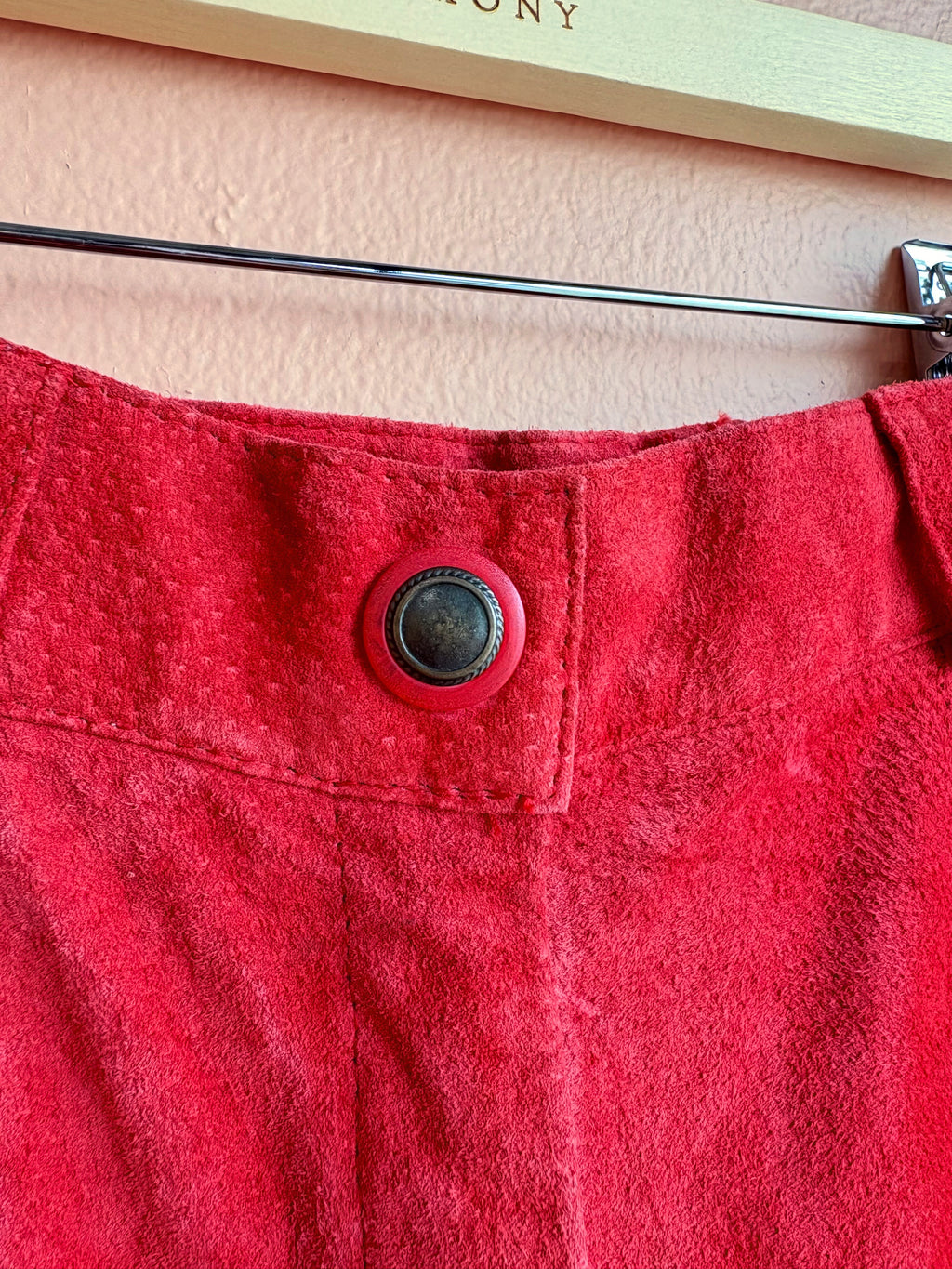 Forenza Tomato Red Leather Shorts / Size 4