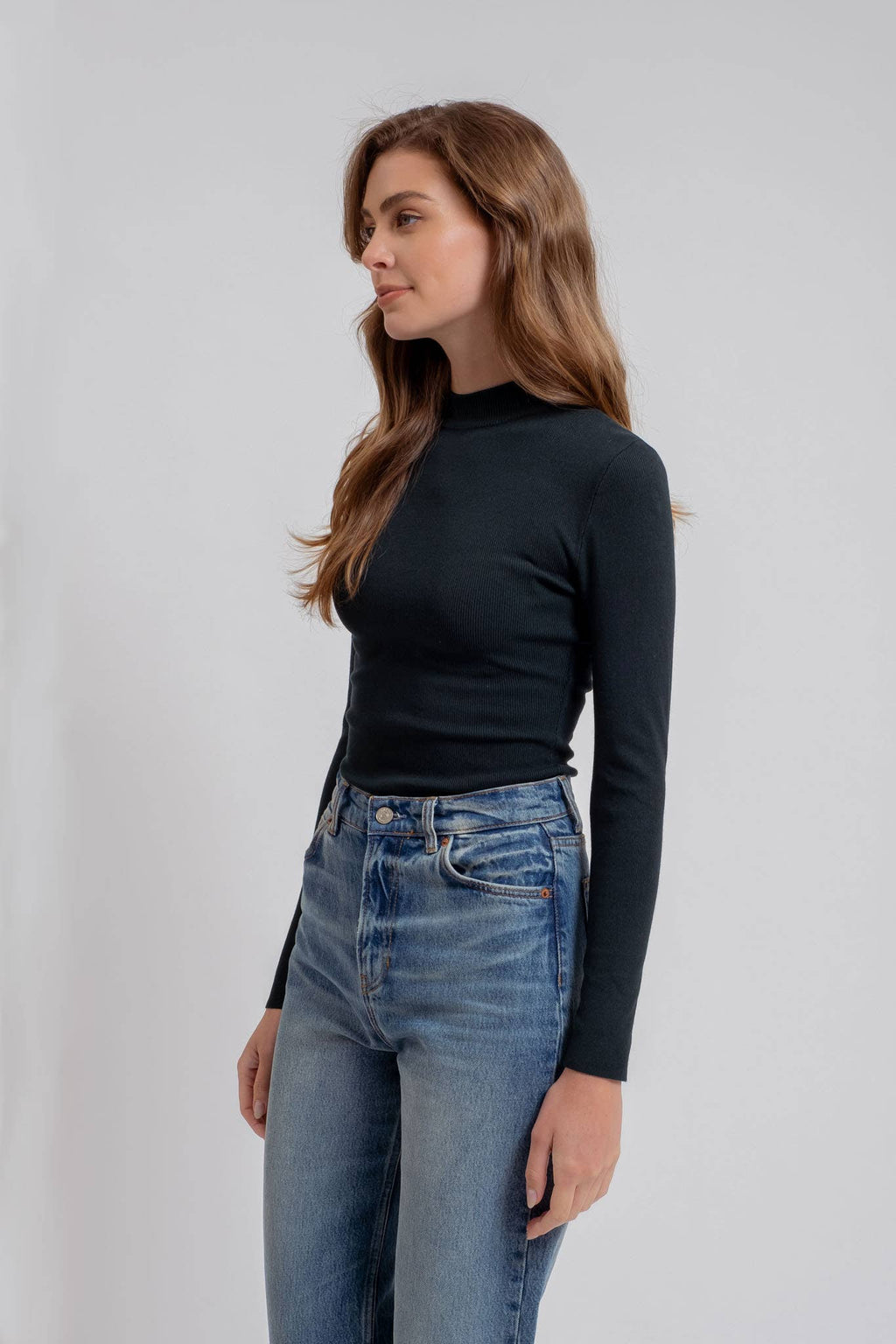 Freddy Mock Neck Knit Top