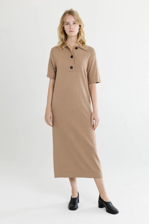 Jorja Knit Dress in Tan