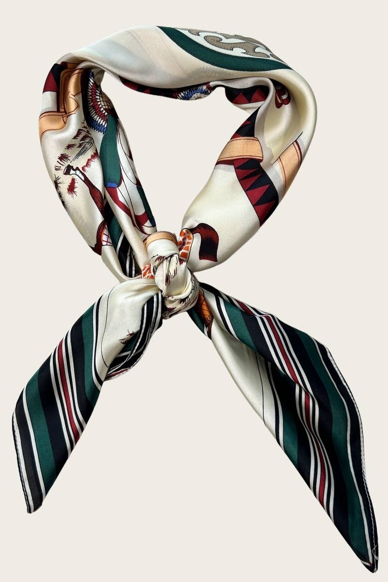 Equestrian Silk-Style Bandana – Multi-Style Horse Designs