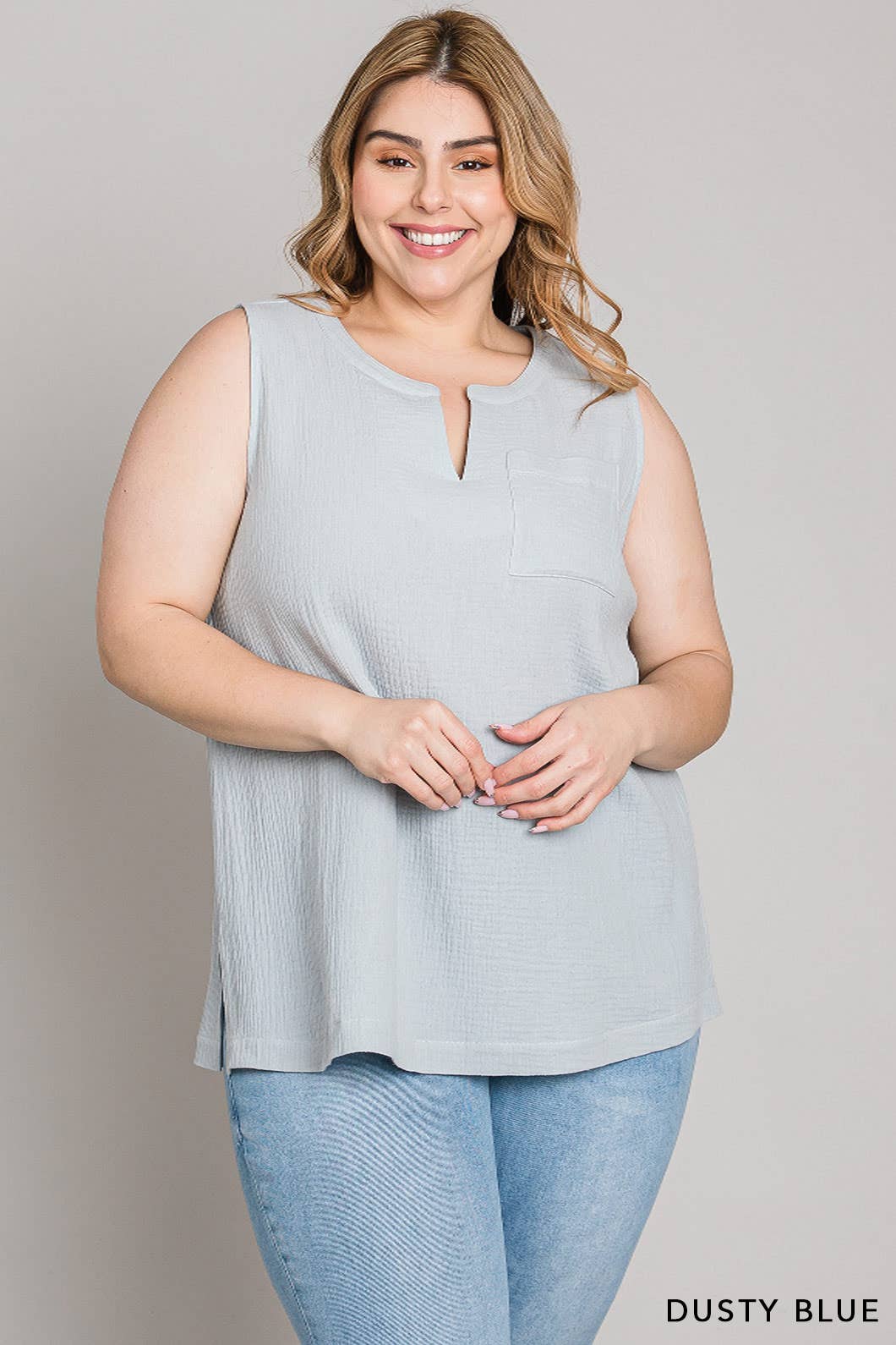 Cotton Ciele Top / Dusty Blue