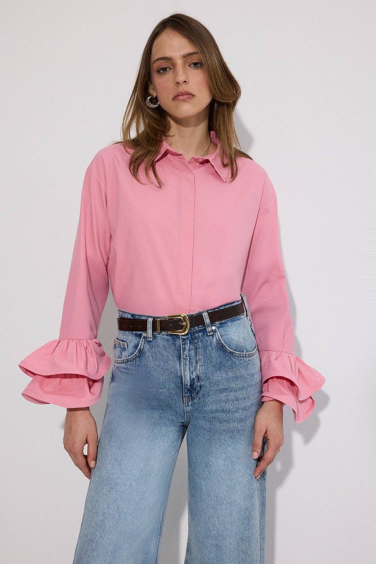 Liza Poplin Shirt / Pink