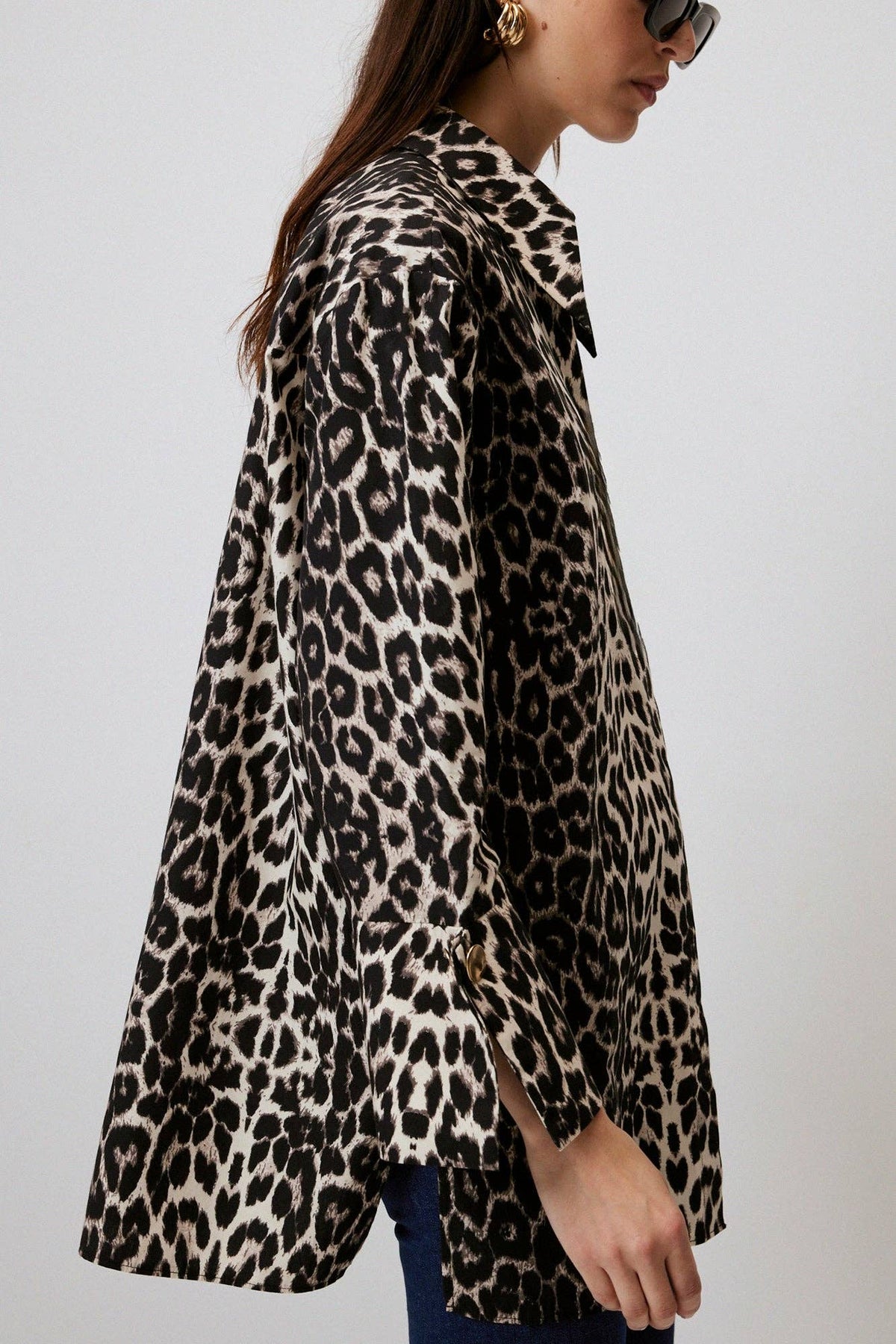 Catherine Button-Up Leopard Print Shirt