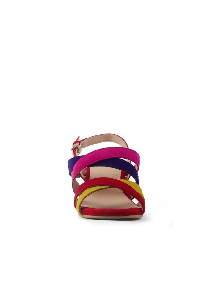 Mon Lapin High Block Heel Leather Sandal