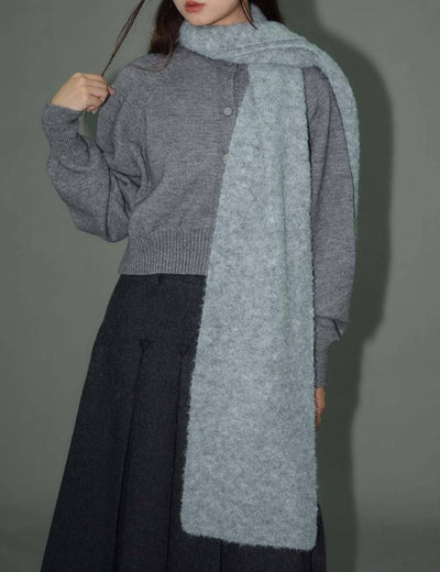 Wool Blend Boucle Scarf / Various Colors