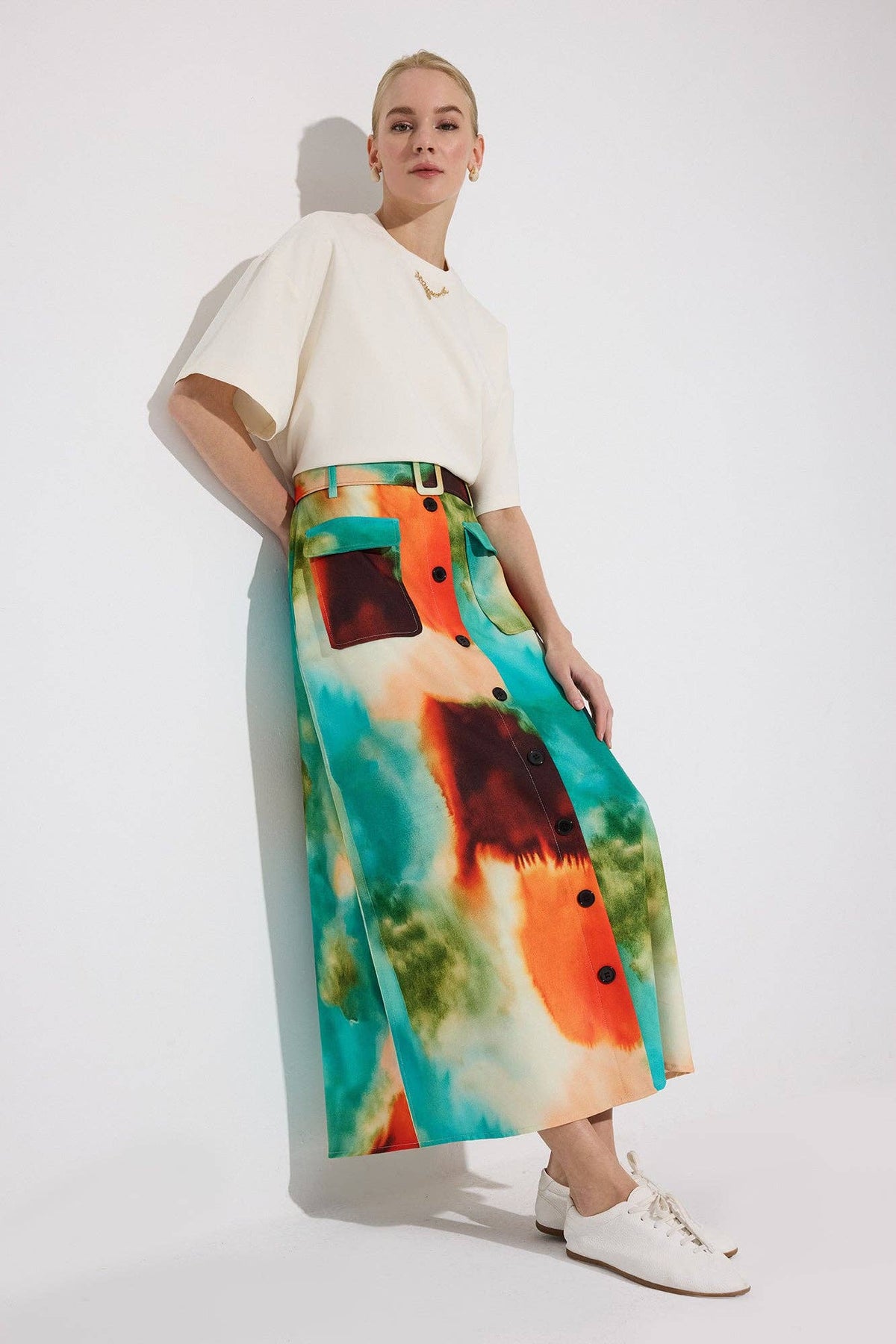 Tati Printed Skirt with Pockets