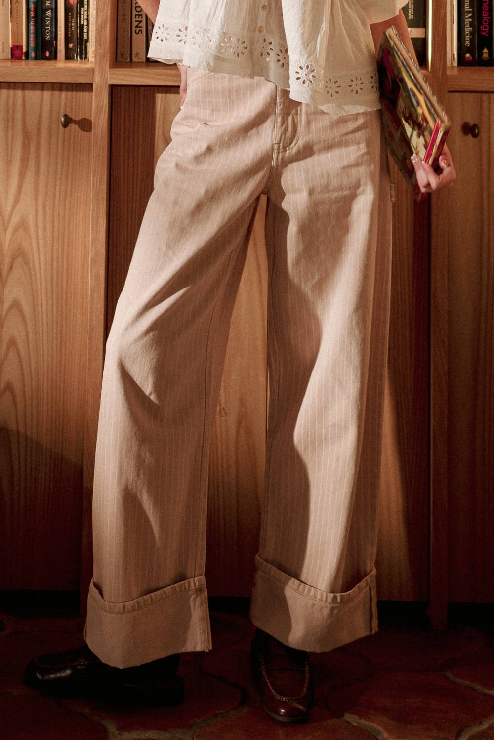 Lara Cuffed Cotton Pants
