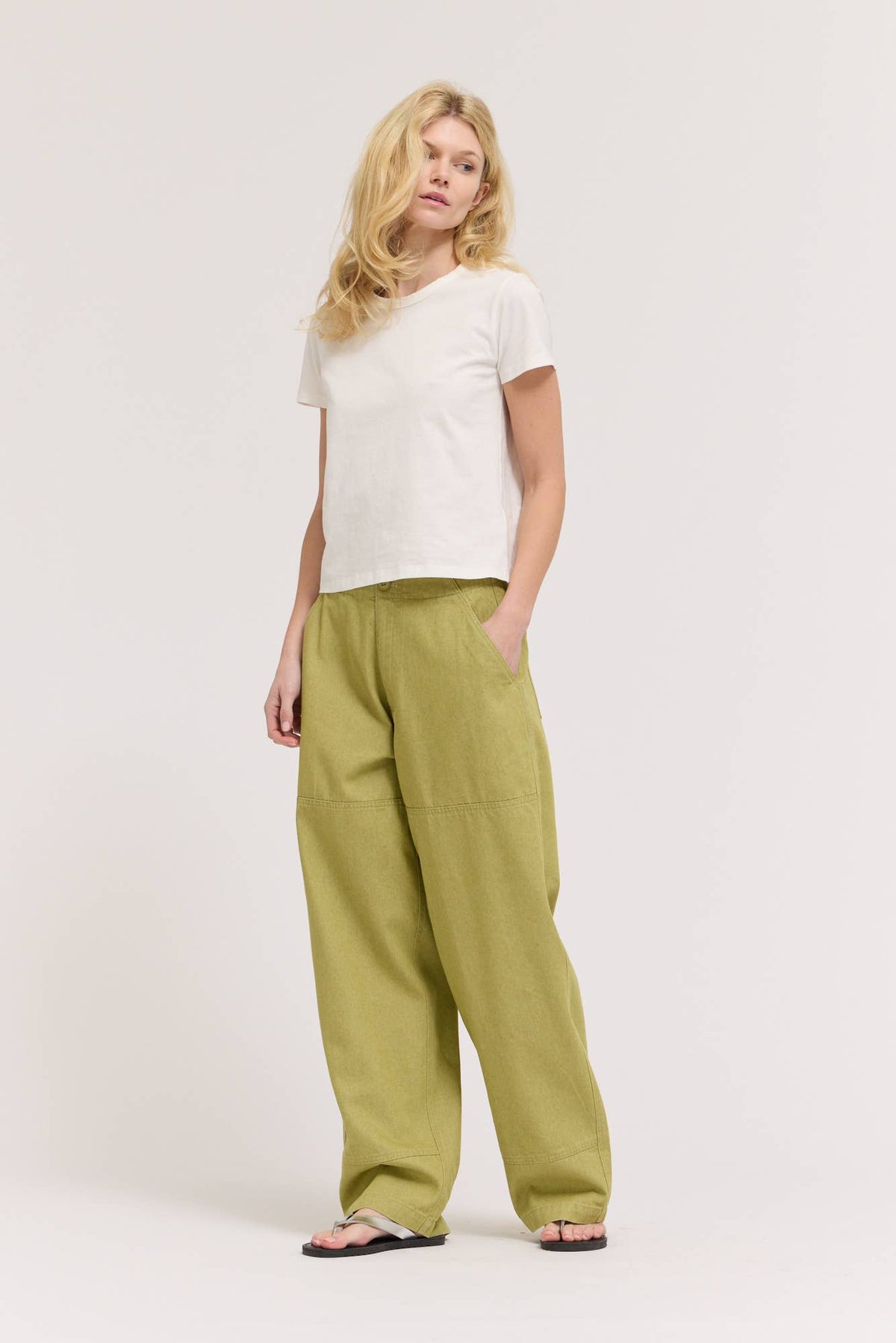 Zeit Denim Pants in Moss