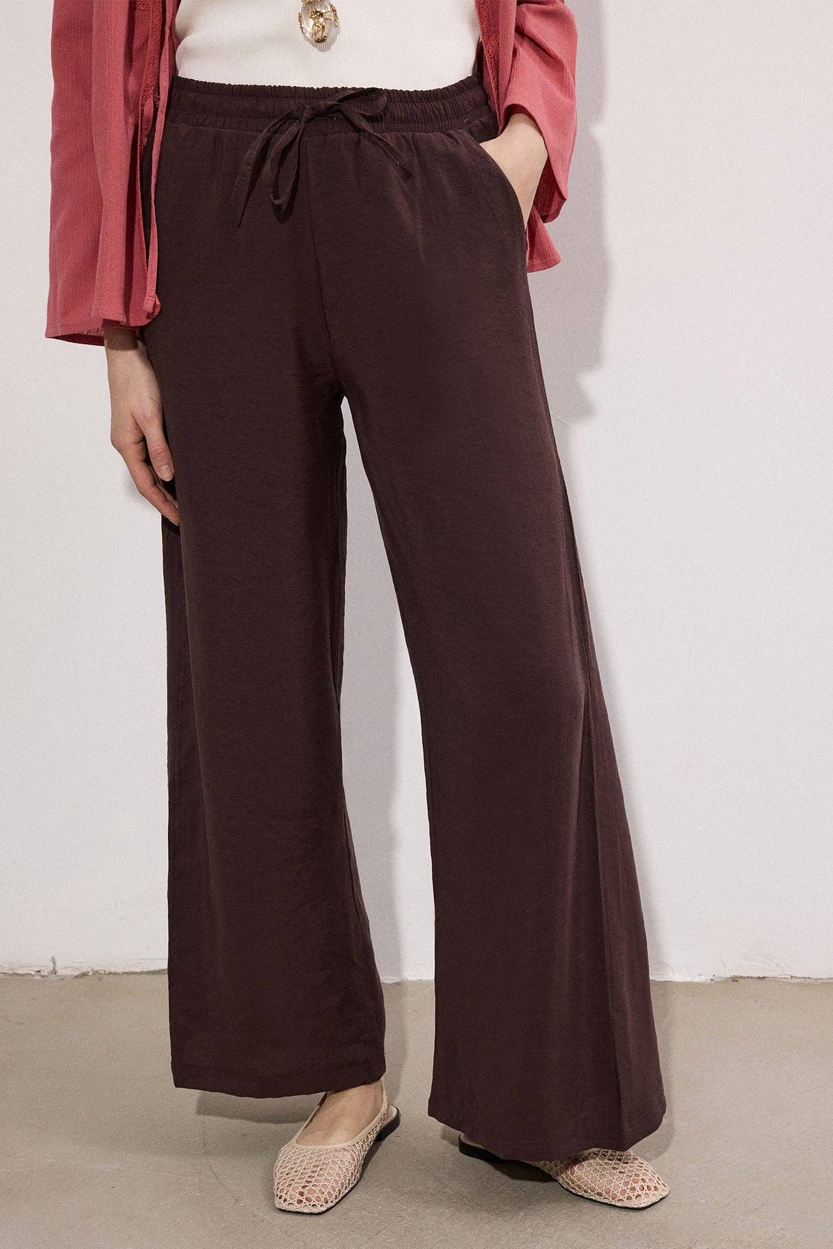 Britta Wide Leg Trousers / Brown