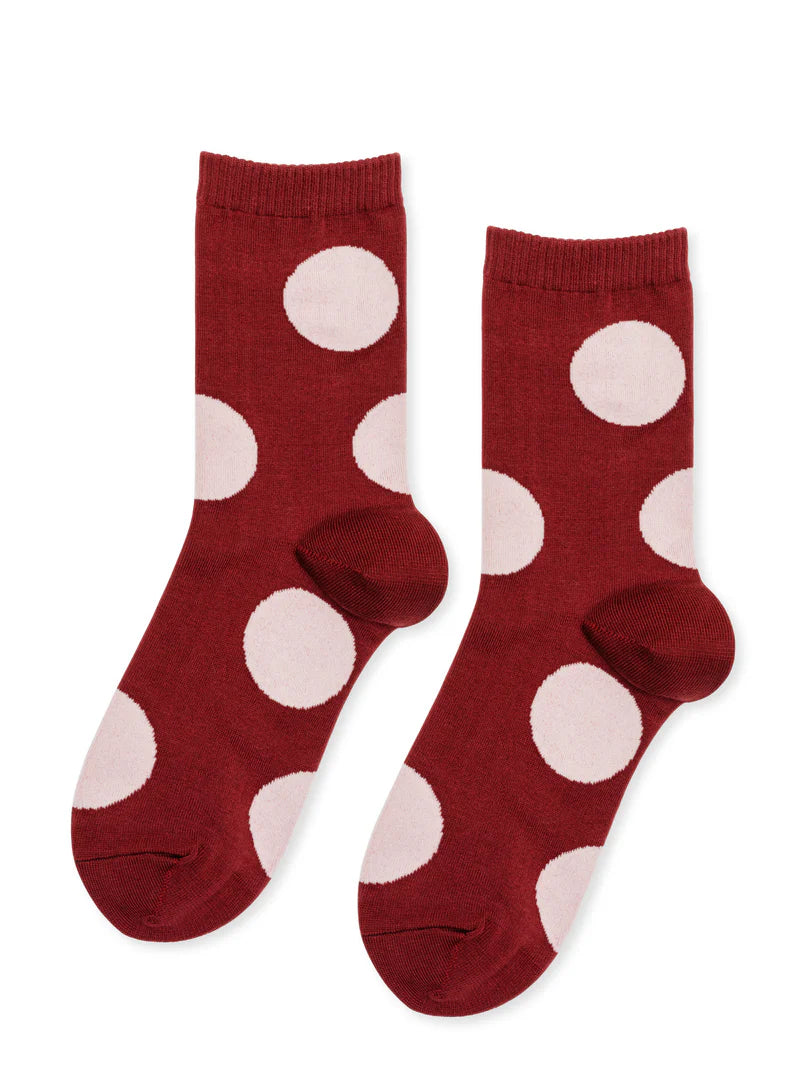 Rie Crew Socks / Rust