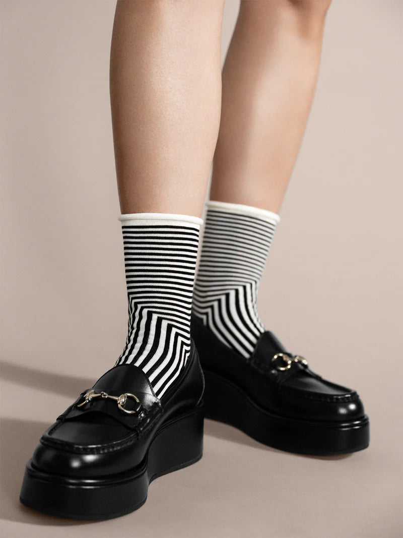 Corbusier Crew Socks / Black