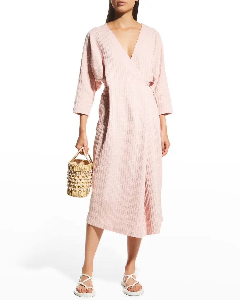 Mara Hoffman Tiffany Wrap Dress / Pink / Small