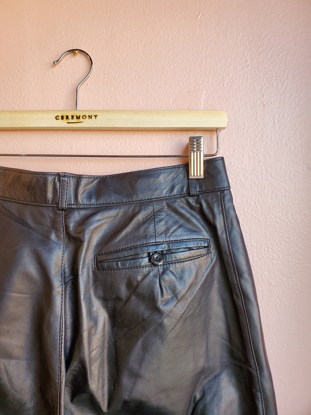 Wilson's Leather Black Trousers / Size 12