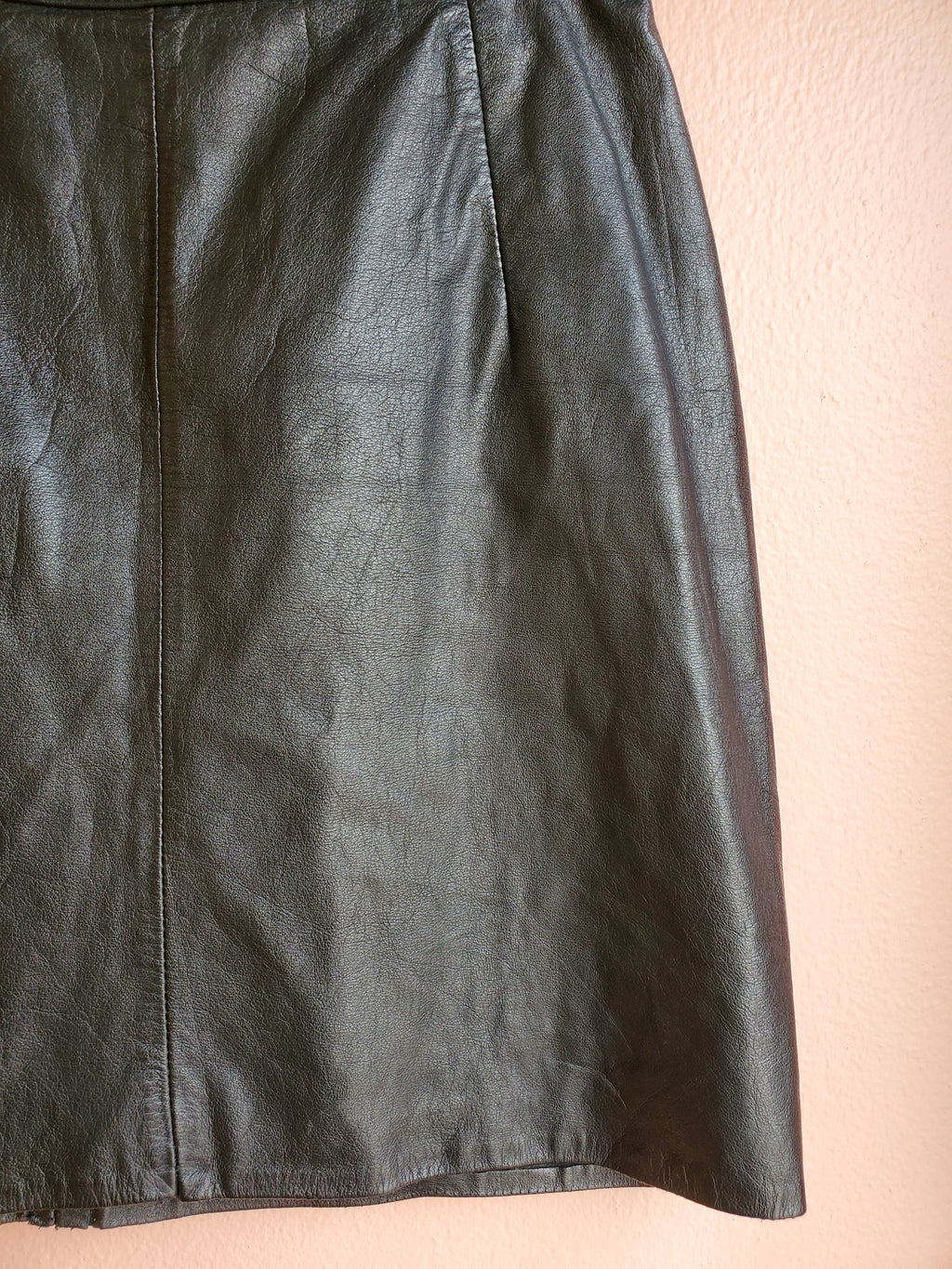 Jarrod's Black Leather Miniskirt / Size 4