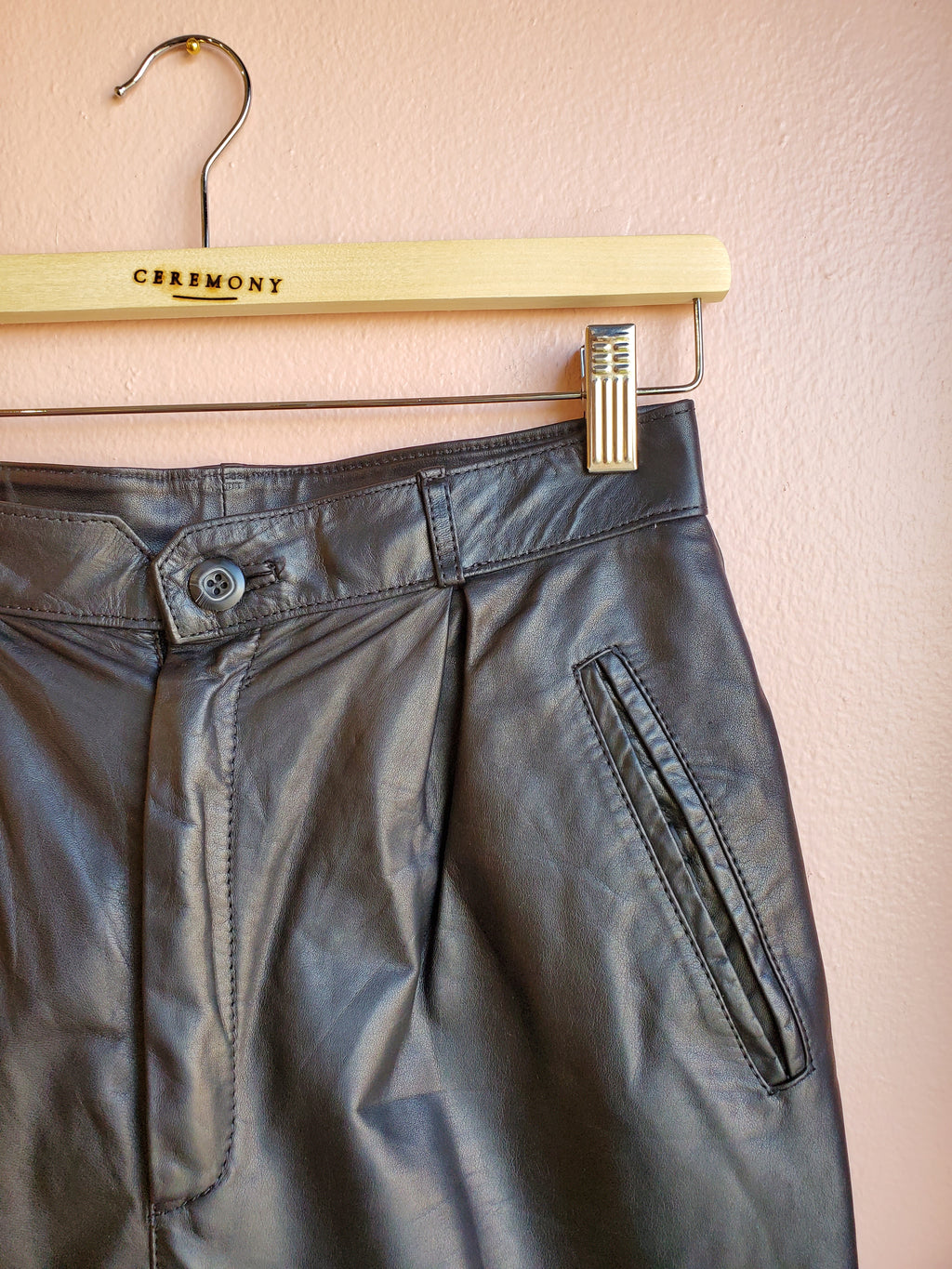 Wilson's Leather Black Trousers / Size 12