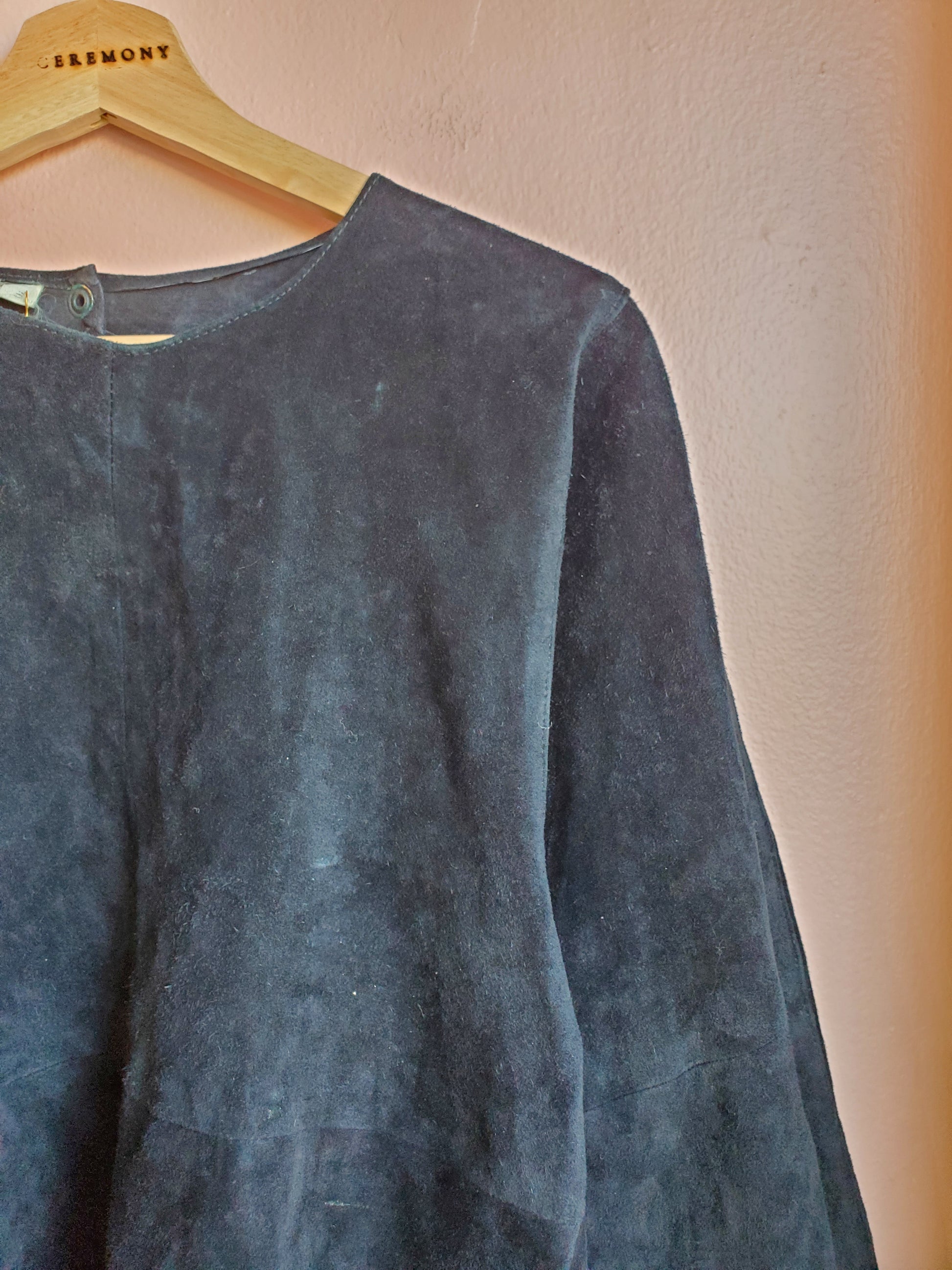 Black Suede Shirt / Size S