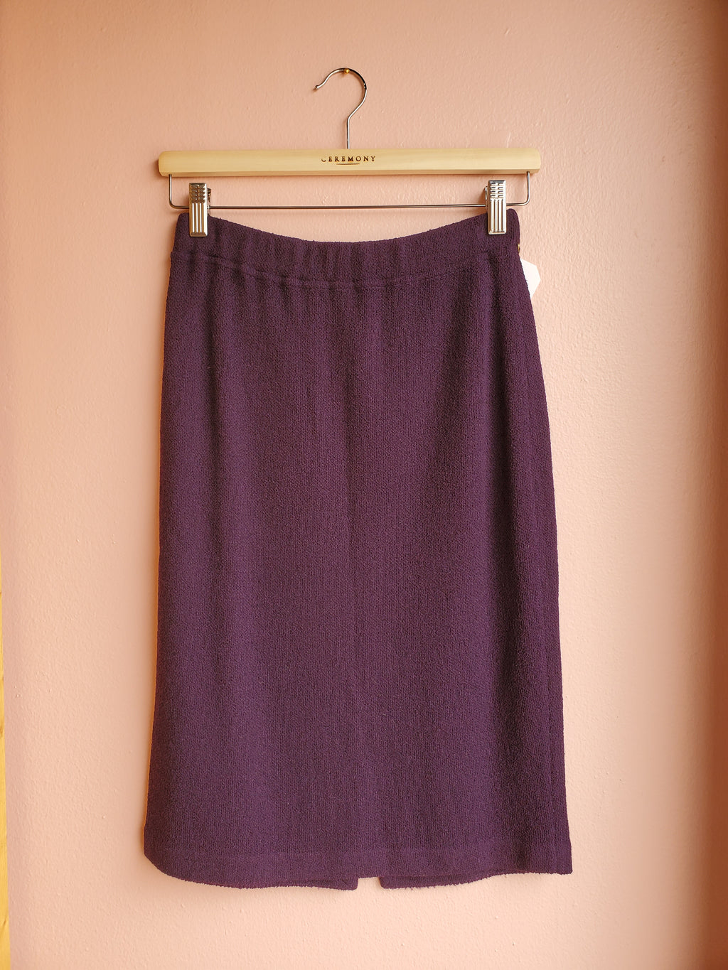 St. John Eggplant Knit Pencil Skirt / Size 2