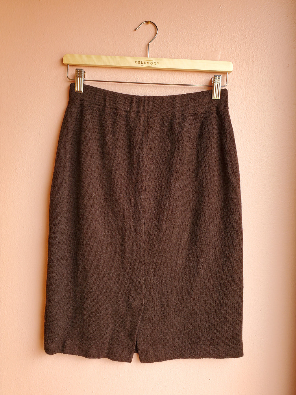 St. John Dark Chocolate Knit Pencil Skirt / Size 4