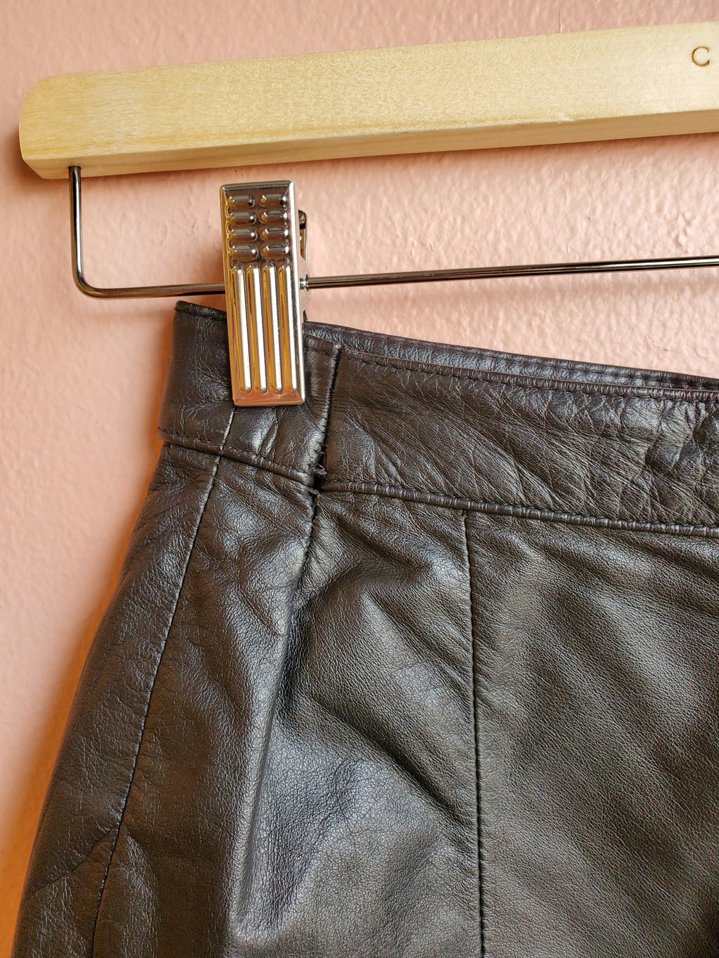 Jarrod's Black Leather Miniskirt / Size 4