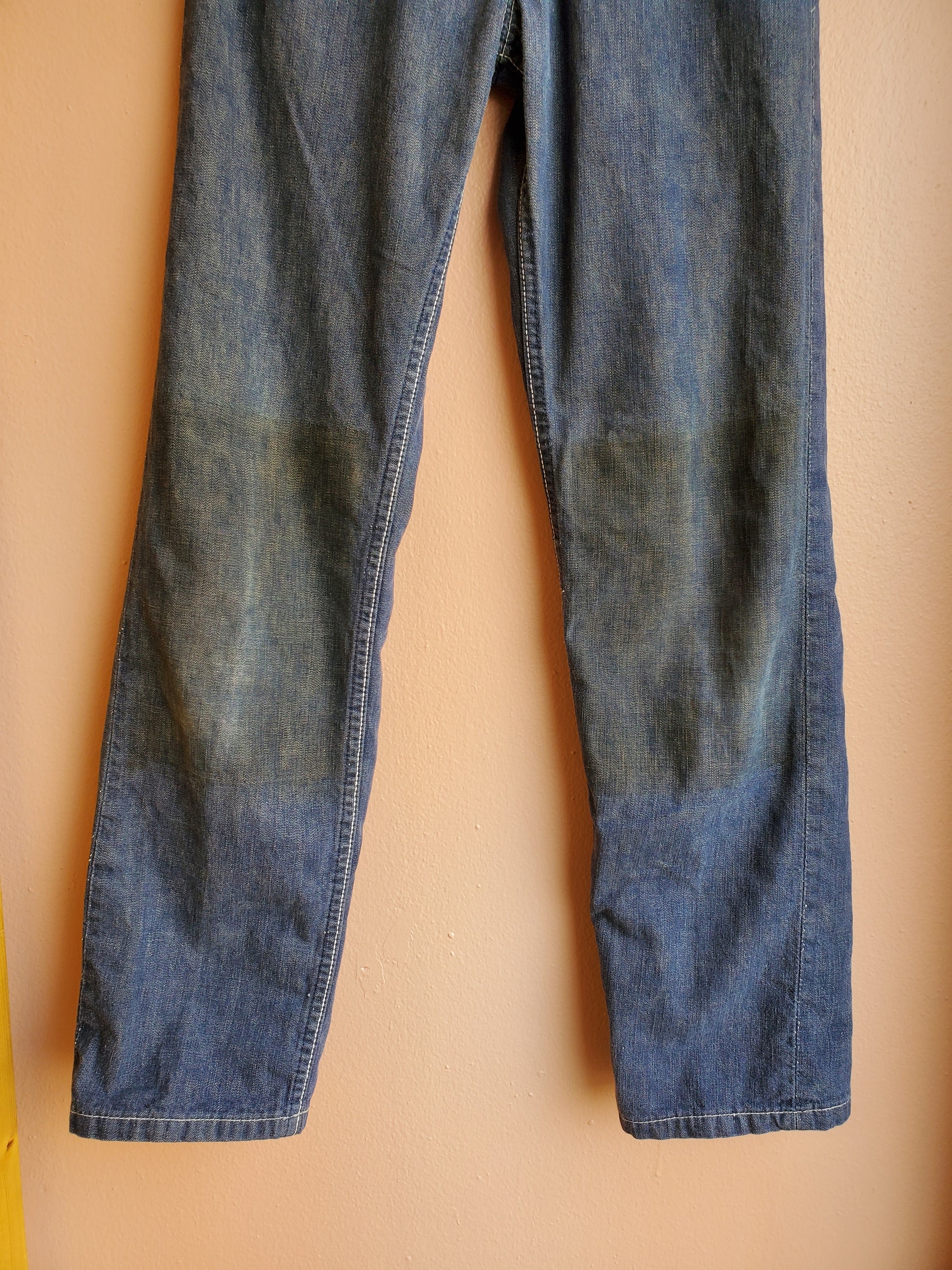 Vintage Farah Faded Dark Wash Jeans / Sz 4
