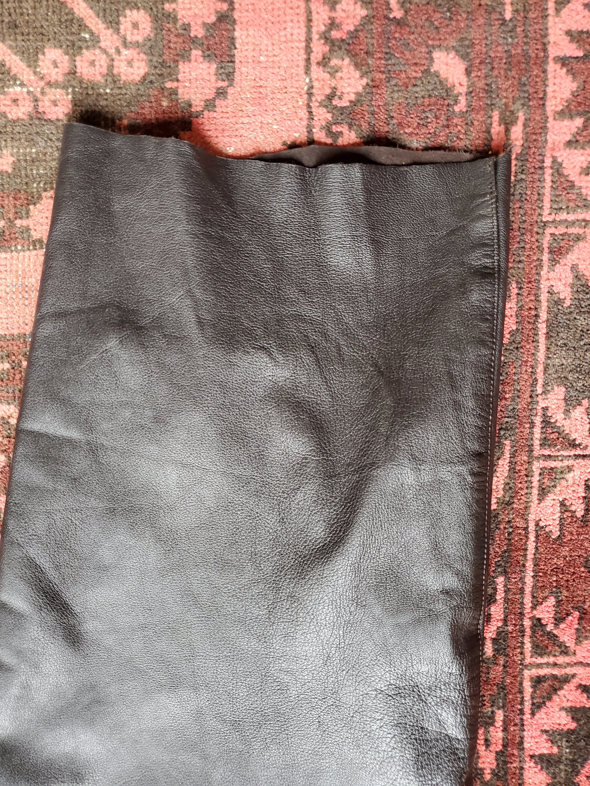 Claude Lamont Leather Black Pants / Size 44