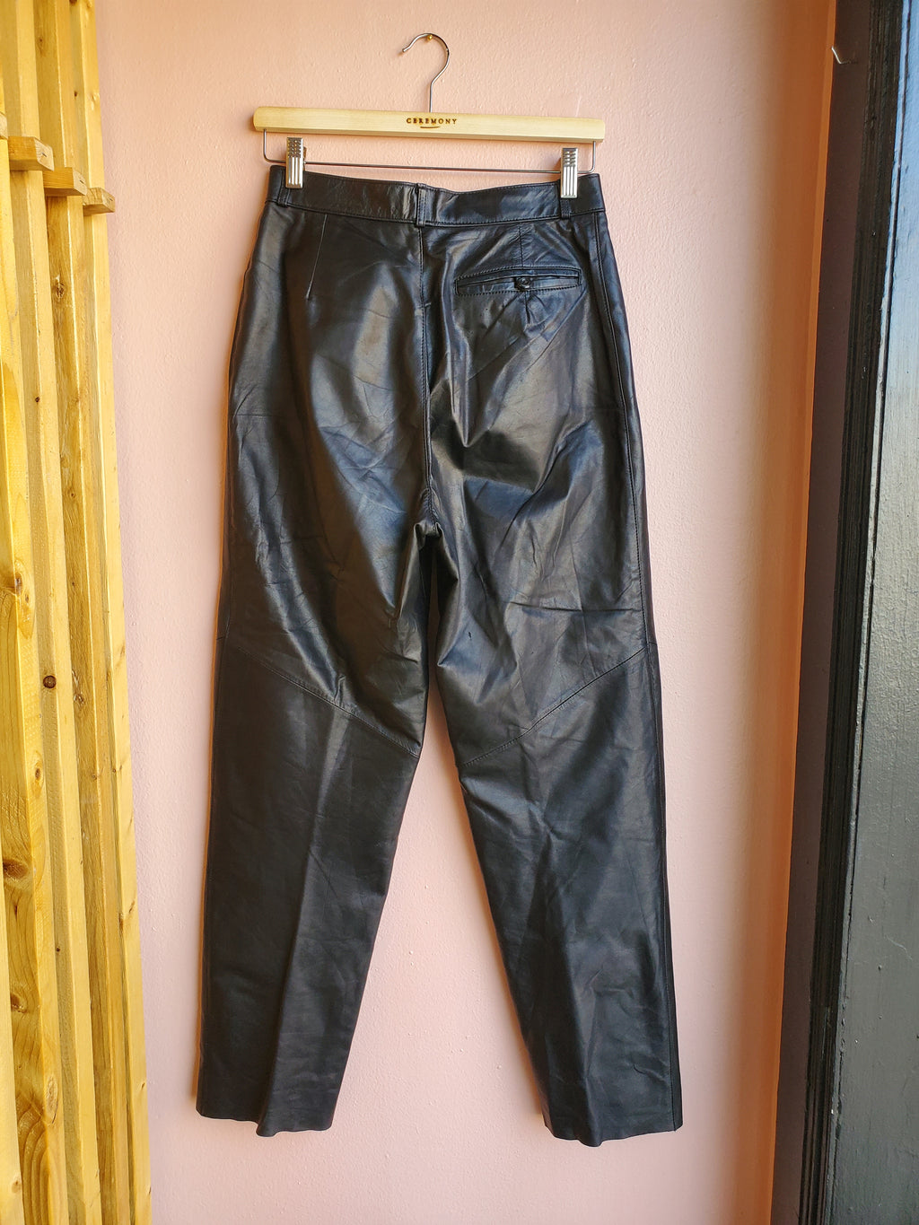 Wilson's Leather Black Trousers / Size 12