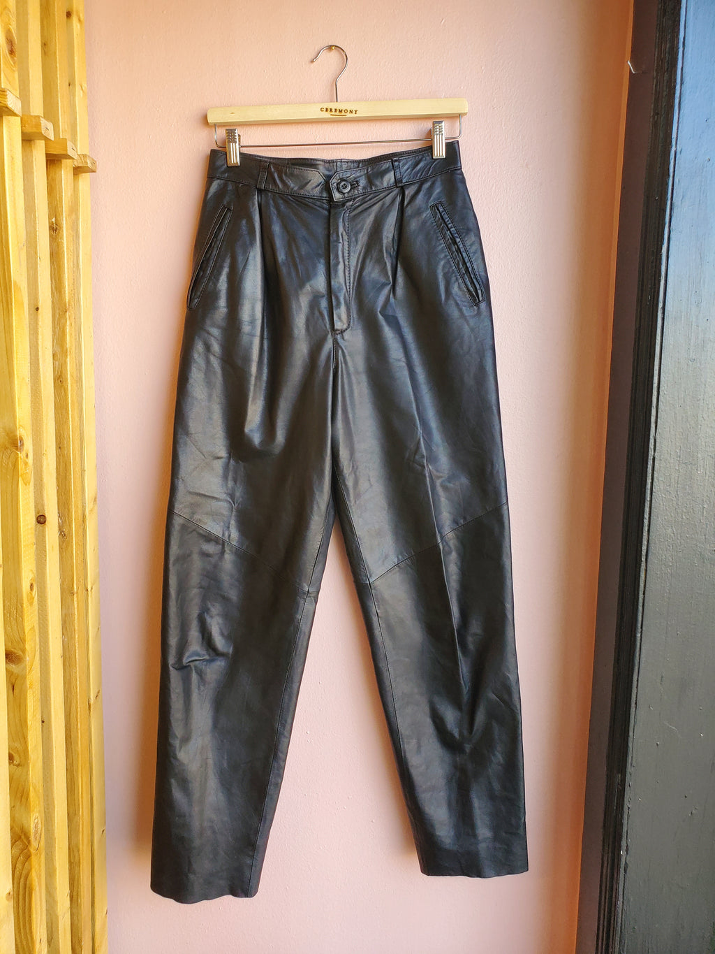 Wilson's Leather Black Trousers / Size 12