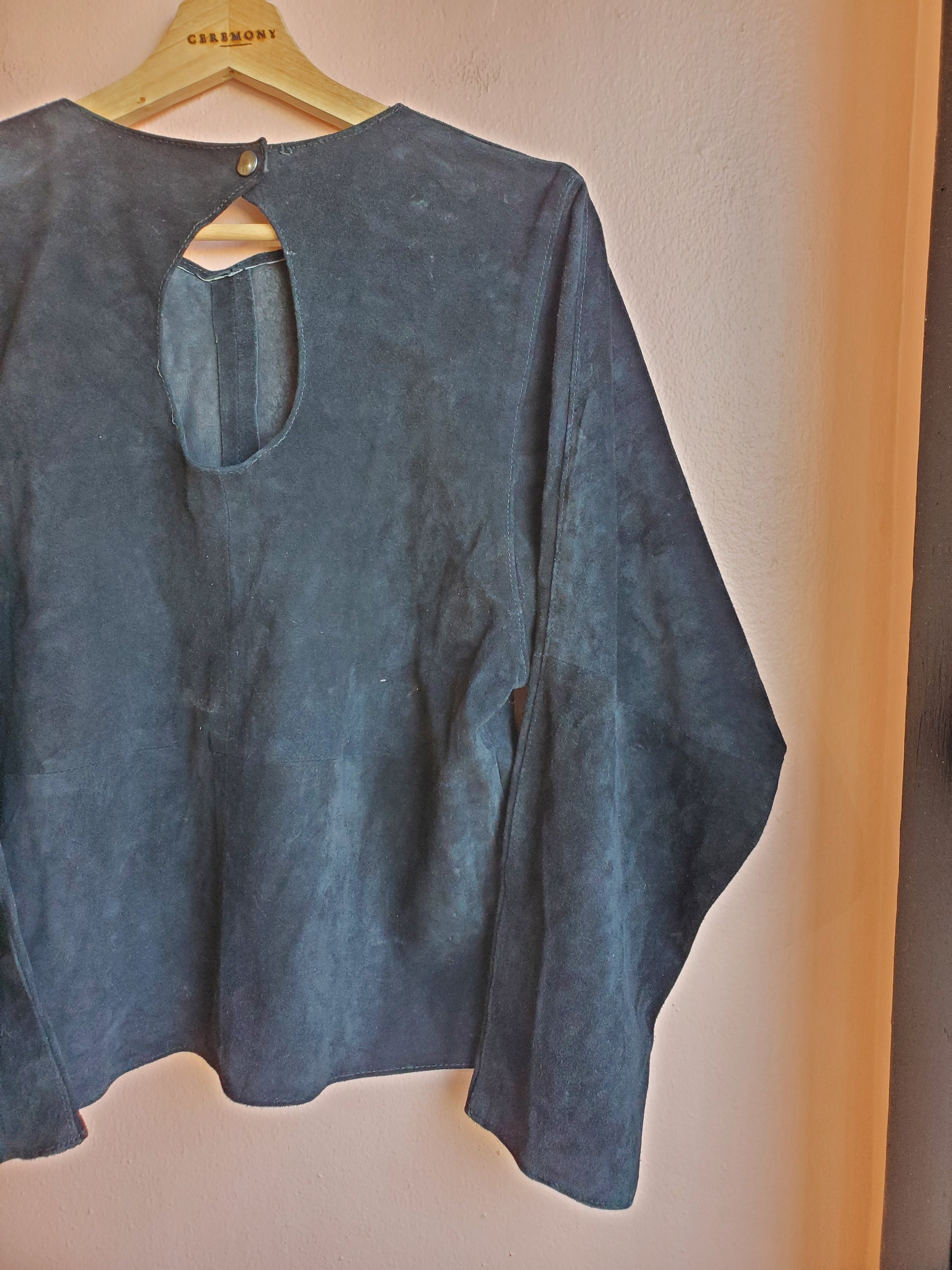 Black Suede Shirt / Size S