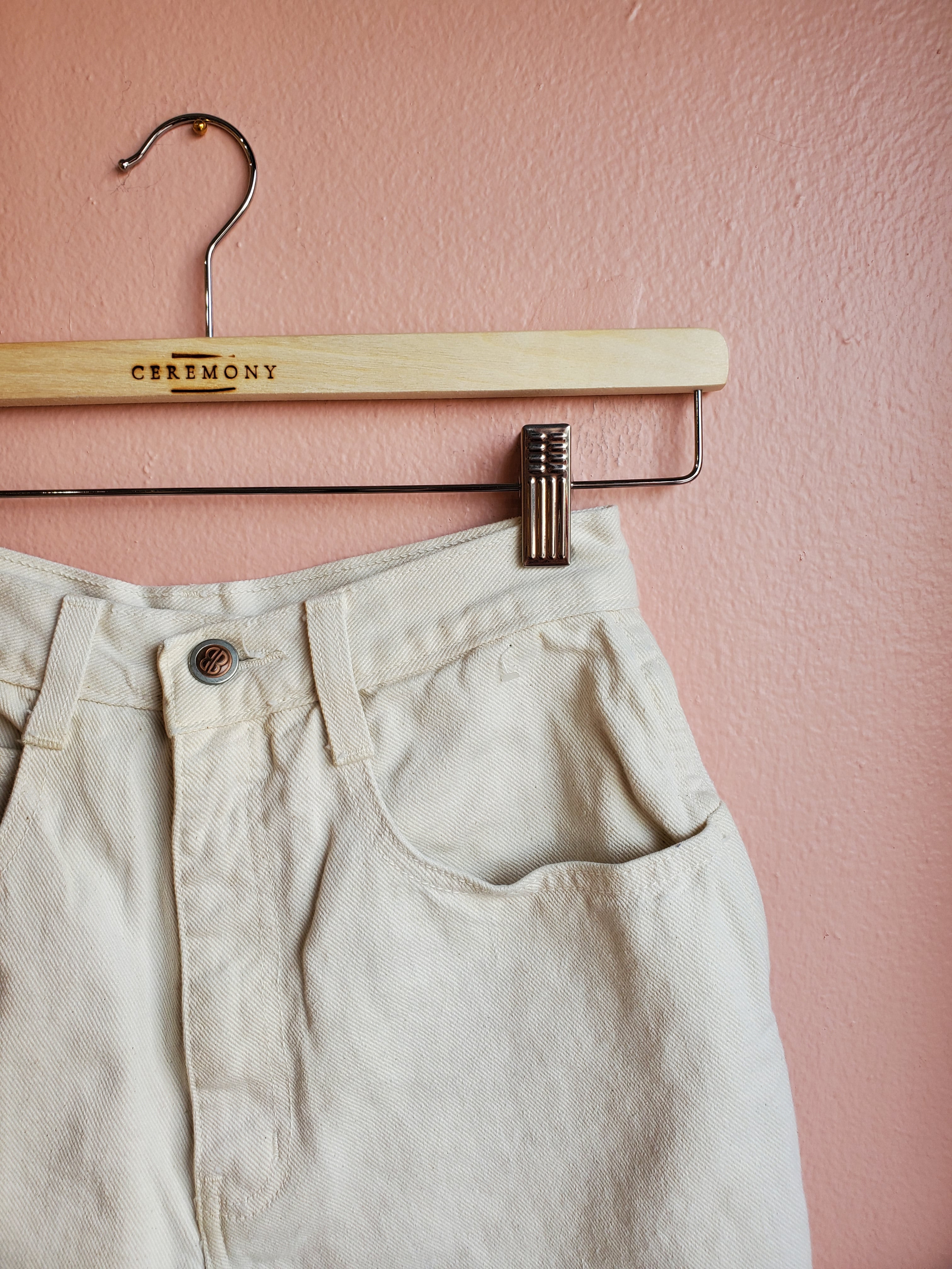 Vintage Bill Blass White Jeans / Sz 6