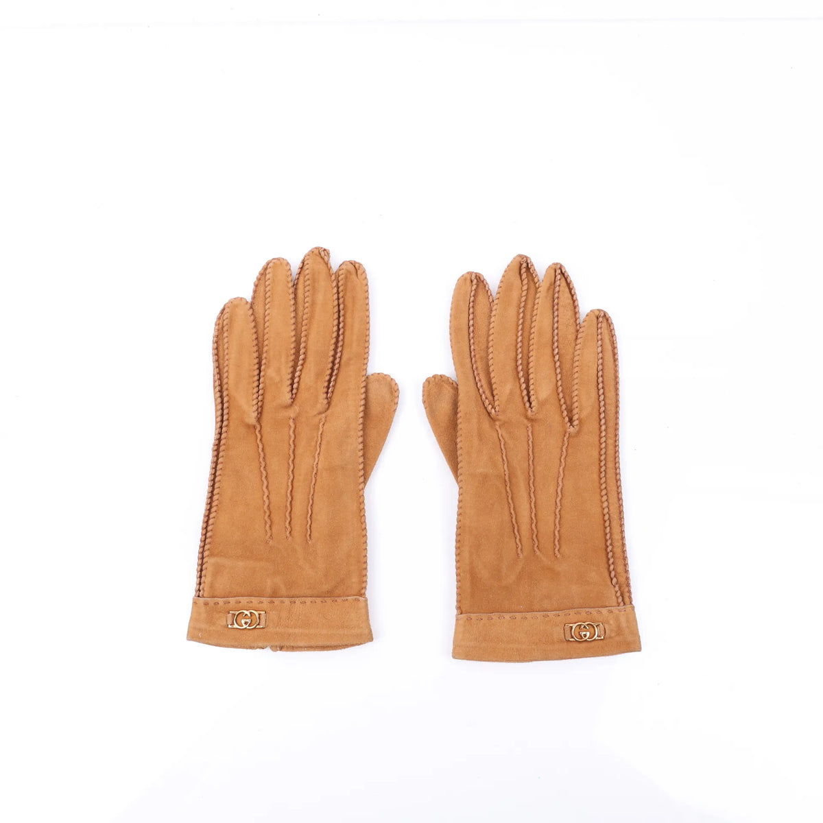 Vintage Gucci Brown Suede GG Gloves